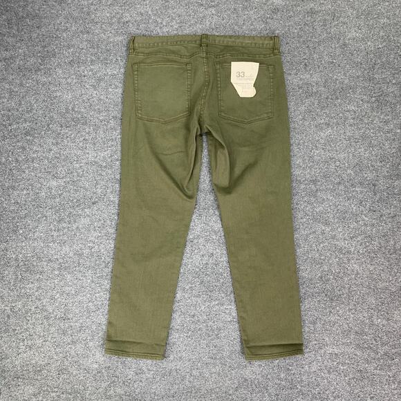 J Crew Jeans Mens 33 Ivy Green Toothpick Ankle Super Skinny Stretch 5 Pocket - Picture 8 of 11